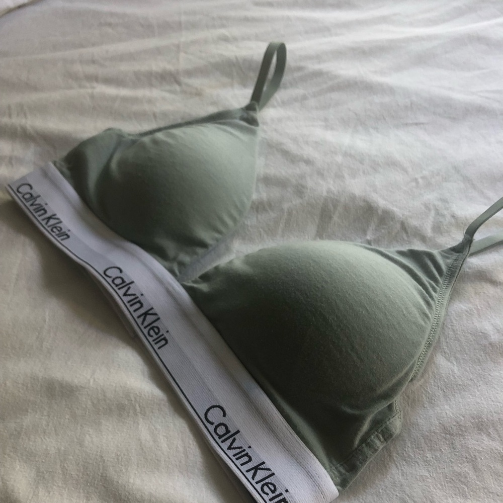 Calvin Klein Bralette in Light Sage